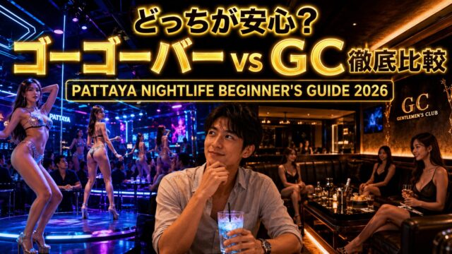 パタヤ・ゴーゴーバー vs ジェントルマンズクラブ、初心者はどっちから行くべきか？料金・雰囲気・敷居の高さを徹底比較