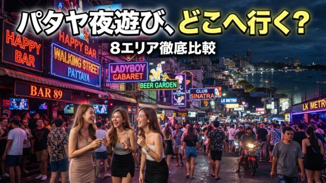 パタヤ夜遊び全エリア比較マップ|8つのエリアから自分に合う場所を選ぶ パタヤ夜遊び全エリア比較マップ|8つのエリアから自分に合う場所を選ぶ