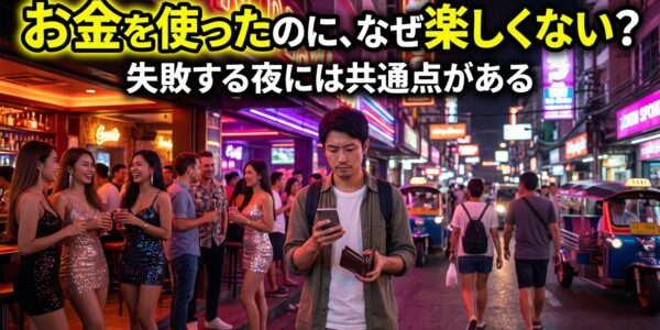 バンコク夜遊びで「お金を使ったのに楽しくなかった」夜の共通点|失敗を招く店選びと時間の使い方 バンコク夜遊びで「お金を使ったのに楽しくなかった」夜の共通点|失敗を招く店選びと時間の使い方