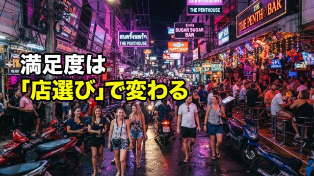 パタヤ夜遊び、結局「店選び」で夜の満足度は決まるのか? パタヤ夜遊び、結局「店選び」で夜の満足度は決まるのか?